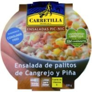 Ensalada Palitos Cangrejo y Piña CARRETILLA