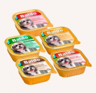 Aldi Baldo Comida húmeda para perros en tarrina