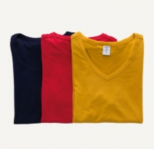 Camiseta canalé manga larga de mujer