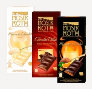 Moser Roth Mousse de chocolate negro, blanco o mousse de chocolate con