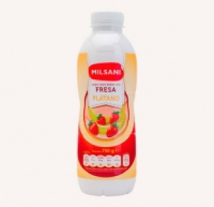 Milsani Yogur para beber con fresa y plátano