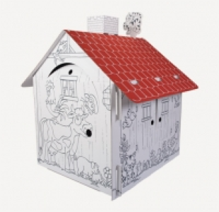 Casa de cartón para pintar