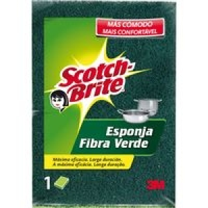 Estropajo de fibra verde con esponja SCOTCH-BRITE