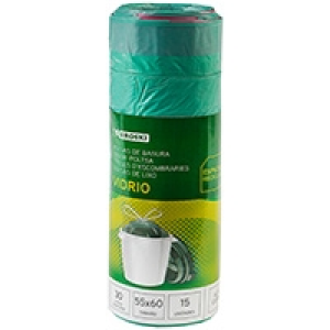 Bolsa de basura vidrio c.cierre 30 l. EROSKI