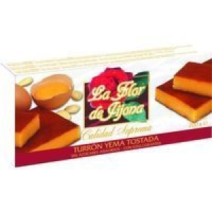 Turr&oacute;n de yema tostada sin az&uacute;car LA FLOR de JIJONA