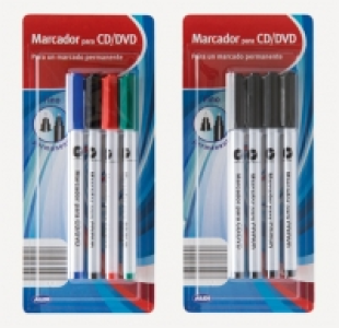 Marcadores para CD y DVD.