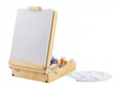 CRELANDO Maletín de pintura con caballete de sobremesa 27.99 €