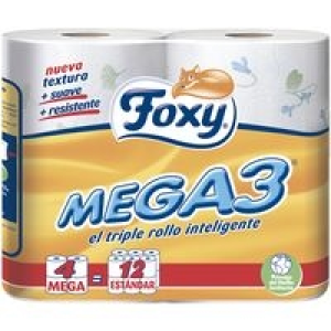 Papel higi&eacute;nico FOXY Mega 3