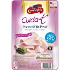 Pechuga de pavo reduc. en sal CAMPOFRÍO Cuida-t+ 1.75 €