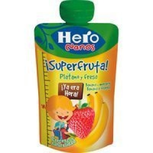 Nanos Pouche de plátano-fresa HERO