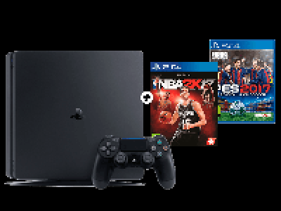 Consola - Sony - PS4 SLIM Negr , 1TB, DualShock 4 + NBA 2K17 379.00 €