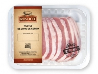 RÚSTICO Filetes de lomo de cerdo 1.99 €