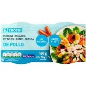 Eroski  Pechuga de pollo al natural EROSKI