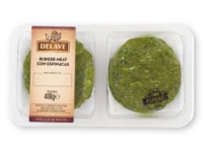 DELAVE Hamburguesa de pollo con espinacas 1.99 €