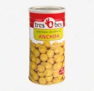 Tres Bes® Aceitunas rellenas de anchoa