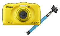 MediaMarkt Nikon Cámara acuática - Nikon Coolpix S33 Amarillo Sensor CMOS de 
