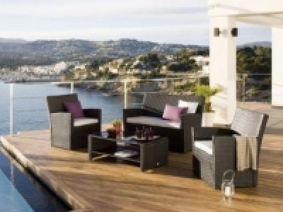 Conjunto de Fibra Sint&eacute;tica Mesa + 1 Sof&aacute; + 2 Sillones - Man