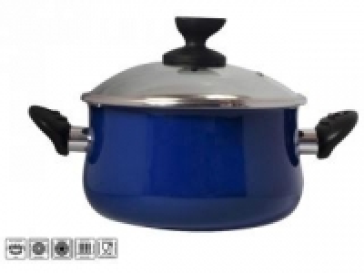 Olla con tapa de acero esmaltado Magefesa Danubio 20 cm - az