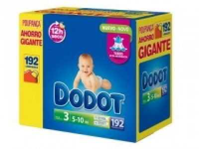 Pañales Dodot Talla 3 Box XXL 192 unidades