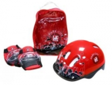 Set KRF de Mochila con Protector y con Casco. Rojo