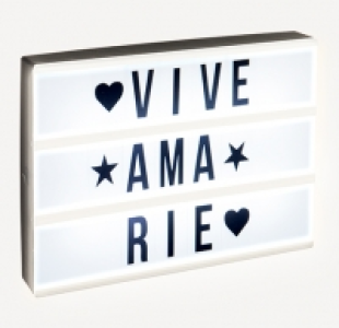 Caja de mensajes con luz
