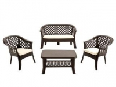 Conjunto Mesa + Sofá + 2 Butacas - Veranda. Moka