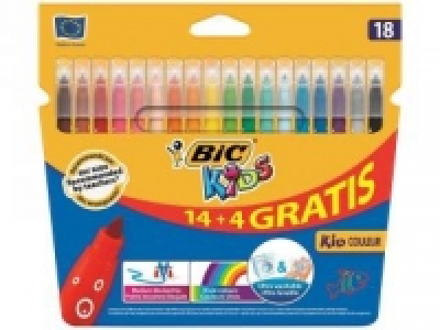 Blíster 18 Rotuladores de Color Bic Kid Couleur