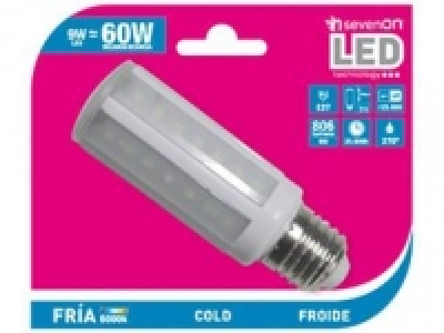 Bombilla LED Smd Tubular 9w Luz Fría