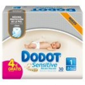 Dodot Sensitive pañales recién nacido 2-5 kg talla 1 paquete 30 ud