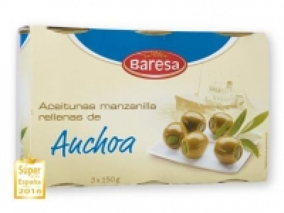 Lidl  BARESA Aceitunas manzanilla rellenas de anchoa