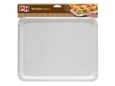 Set de 5 Bandejas de Cartón P&H 25x34 cm - Blancas