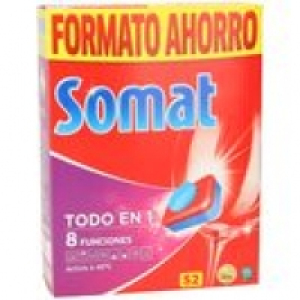 Somat lavavajillas máquina multi 5 todo en 1 caja 52 pastillas
