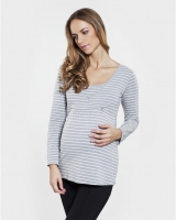 Prenatal  Camiseta rayas grises y blancas