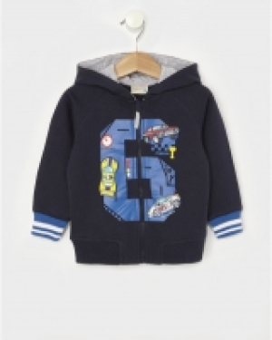 Chaqueta de felpa con print