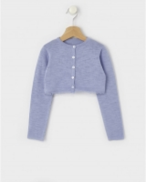 Mini c&aacute;rdigan b&aacute;sico azul