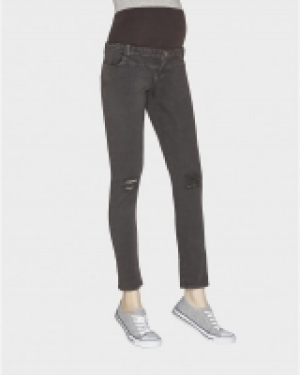 Pantaloni 5 tasche con effetto rovinato