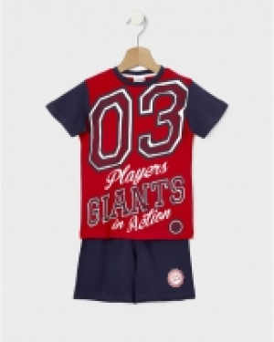 Pigiama 2 pezzi gamba corta in jersey stampa 03