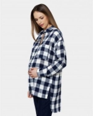 Maxi camisa a cuadros