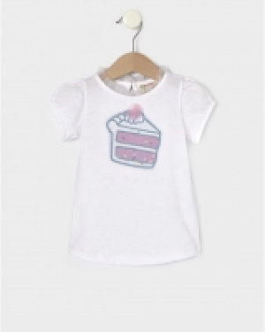 Camiseta de manga corta con tarta