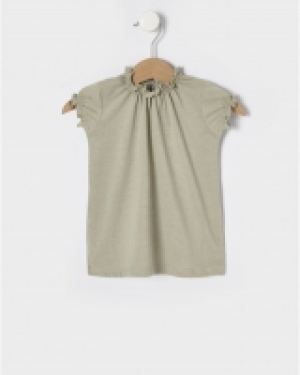 Camiseta manga corta frunces