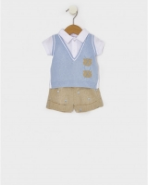 Conjunto de punto y mixto lino