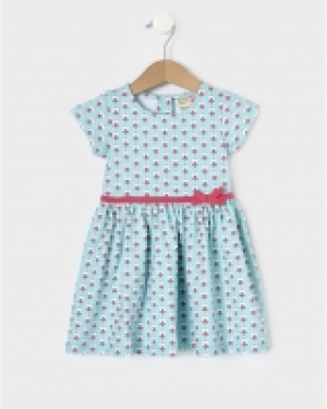 Vestido de manga corta de tela de punto all-over con cinturi 11.19&nbsp;&euro;