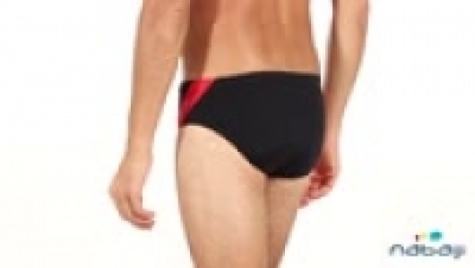 BAÑADOR PARA HOMBRE SLIP B-SPORTY YOKE NEGRO ROJO NABAIJI
