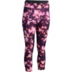 Domyos Leggings 7/8 fitness cardio mujer estampado naranja ENERGY D