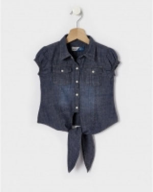 Camisa vaquera de manga corta con nudo 10.00&nbsp;&euro;