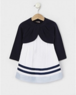 Conjunto de 2 piezas bolero y vestido de manga corta a rayas 11.40&nbsp;&euro;