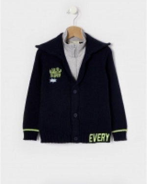 Chaqueta de algod&oacute;n y felpa falso doble