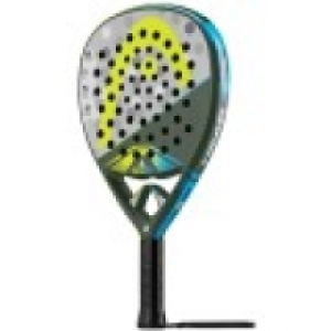 PALA DE PÁDEL ADULTO ALPHA ELITE NEGRO GRIS AZUL HEAD
