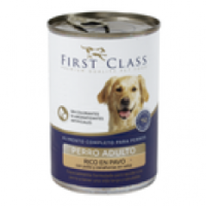 First Class alimento para perros rico en pavo con pollo y zanahoria lata