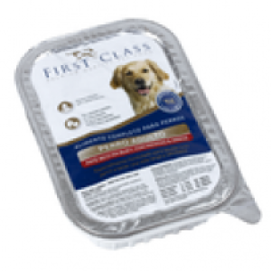 First Class paté para perros adultos rico en buey con patata y arroz tar